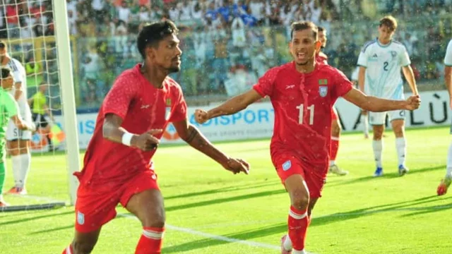 তপুর জোড়া গোলে ইউরোপের মাটিতে ইতিহাস গড়ল বাংলাদেশ