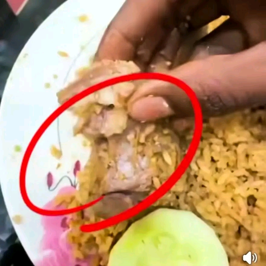 সাতক্ষীরা শ্যামনগরে হাজী বিরিয়ানির মাংসে মিলল পোকা, অপরিষ্কারভাবে খাবার তৈরির অভিযোগ।