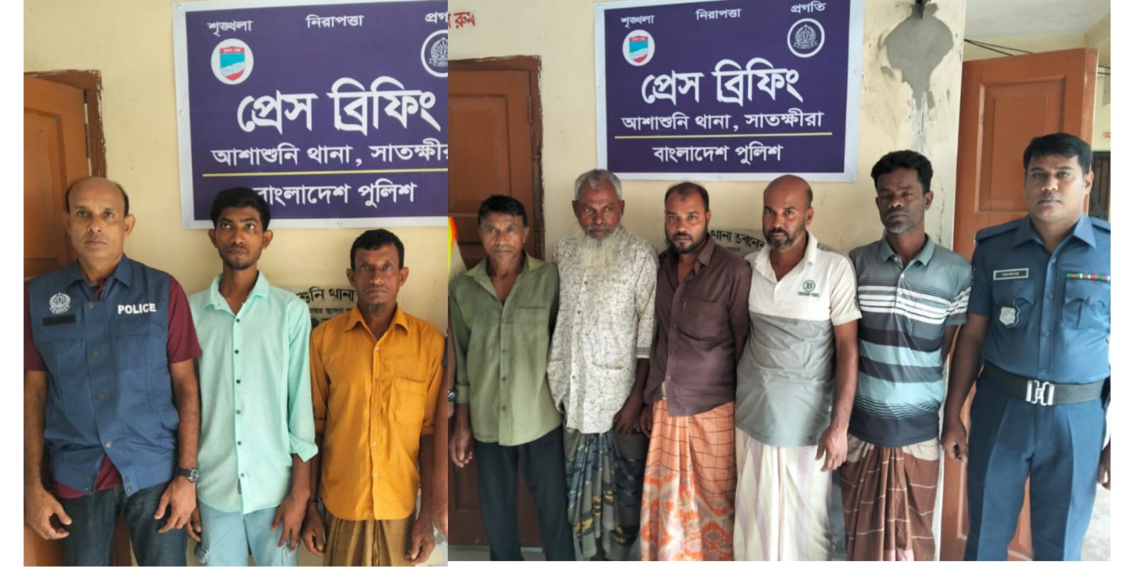 আশাশুনিতে পুলিশের অভিযানে সাজাপ্রাপ্তসহ ৮ আসামি গ্রেফতার