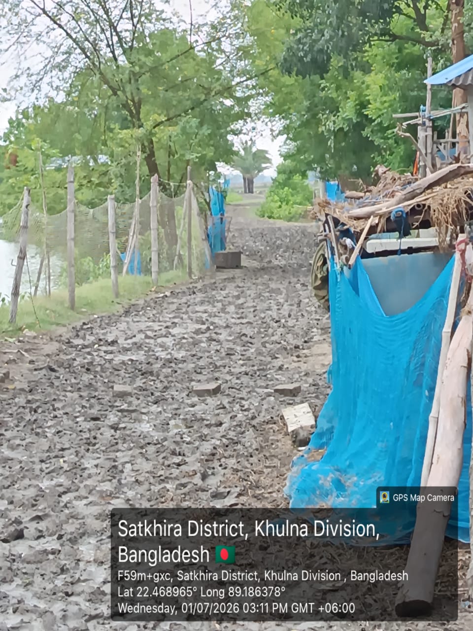 আশাশুনির উত্তর পুঁইজালা-লক্ষিখালী জিপিএস সড়ক পাকাকরণের জোর দাবি
