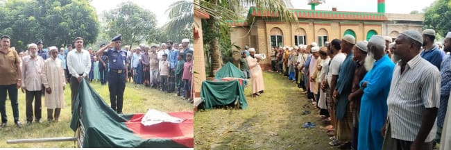 আশাশুনিতে বীর মুক্তিযোদ্ধা মাহমুদ আলীকে রাষ্ট্রীয় মর্যাদায় দাফন
